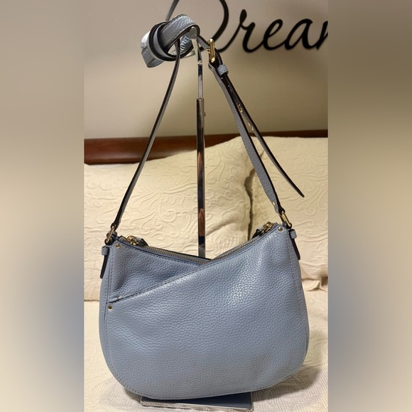 Gently Used Michael Kors Blue Leather Crossbody - Picture 2 of 8